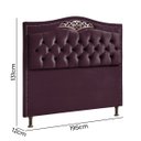 Ver imagem 5 de Conjunto Cabeceira/calçadeira Holanda 1,95 Cm Luxor Roxo - Shop Das Cabeceiras