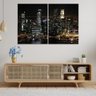 Quadro Decorativo - Duas Telas - Cidade a Noite - 120x80cm. - 3