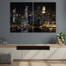Quadro Decorativo - Duas Telas - Cidade a Noite - 120x80cm. - 4