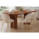 Ver imagem 1 de Mesa Sala Jantar Yara + 6 Cadeiras Lizy Freijo DJ Móveis