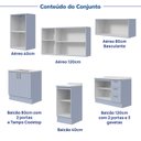 Ver imagem 7 de Cozinha Planejada 6 Peças 3 Aéreos 3 Balcões com Tampo Marselha CabeCasa MadeiraOriginals Azul/Sereno