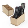 Kit 2 Porta Controle Remotos Pintura com 3 Divisórias em Mdf - 1