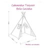 Teepee Cabana C/Franjas Tenda Infantil Festa Pijama Barraca - 1
