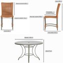Ver imagem 2 de Mesa Ascoli 100 Cm com 4 Cadeiras Cannes de Alumínio, Pintura Fendi e Trama Tela de Corda Náutica