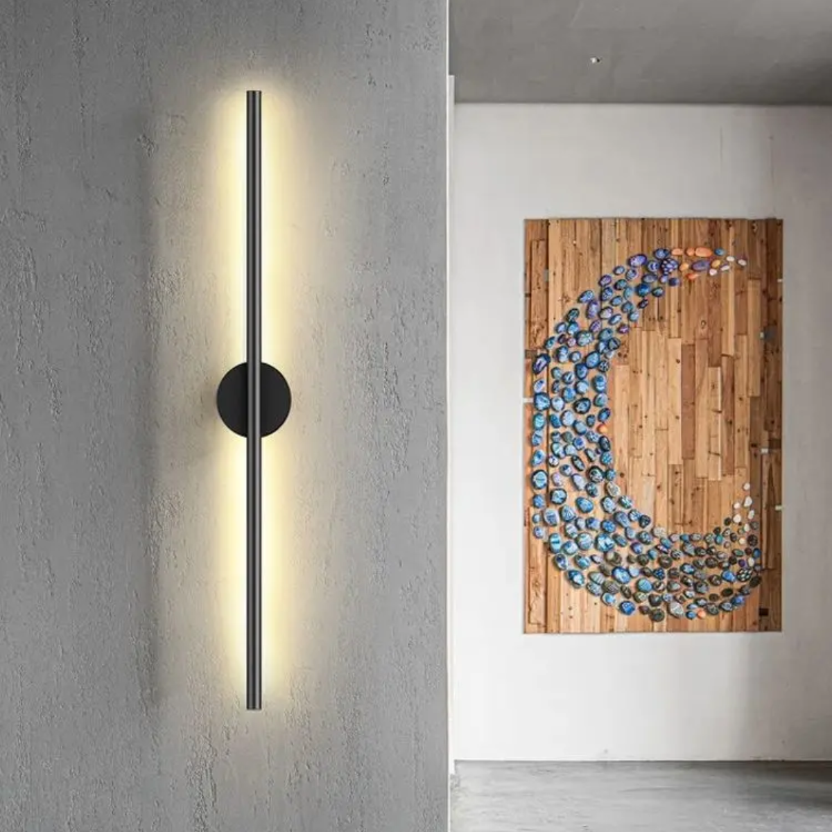 Ver imagem 2 de Luminária Arandela 60cm Parede 24 Watts Barra Led Tubo 3 Cores Multitemperatura Gimpo Kjbd-179:preto