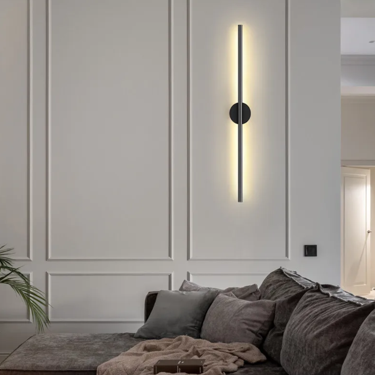 Ver imagem 7 de Luminária Arandela 60cm Parede 24 Watts Barra Led Tubo 3 Cores Multitemperatura Gimpo Kjbd-179:preto