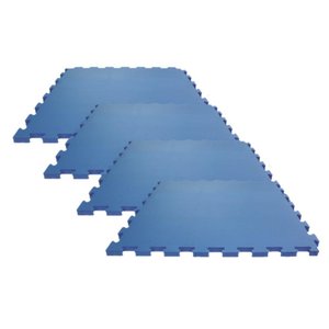 Kit Tatame EVA 50x50cmx10mm - 4 Peças + 8 Bordas - Azul