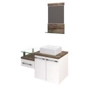 Ver imagem 2 de Conjunto Balcão C-cuba Q32 e Espelheira Legno 831 Branco Chess C-carvalho Branco Chess C-carvalho