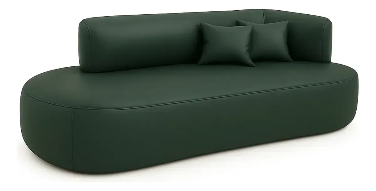 Ver imagem 5 de Sofá Orgânico Versátil Abby 210 Cm - Zahav Estofados:bouclê/courino Sintético Verde