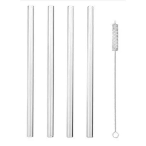 10 Canudos De Vidro Ecológico Para Milk Shake e Líquidos Engrossados