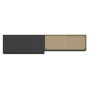 Ver imagem 3 de Kit 2 Armários de Cozinha Aéreos 4 Portas Veneza Multimóveis Mp2150 Preto