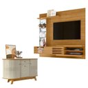 Ver imagem 1 de Estante Home Theater Bancada Suspensa Frizz Supreme Cumaru com Aparador Buffet Monza Cumaru Opala -