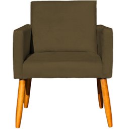 Poltrona Nina Decorativa para sala Recepção Manicure Consultório Suede - 5