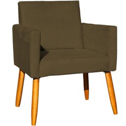 Poltrona Nina Decorativa para sala Recepção Manicure Consultório Suede - 4
