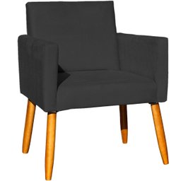 Kit 2 Poltronas Decorativa para Sala Recepção Manicure Consultório Suede - 5