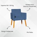 Ver imagem 3 de Kit 2 Poltronas Decorativa para Sala Recepção Manicure Consultório Suede