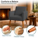 Ver imagem 3 de Kit 2 Poltronas Decorativa para Sala Recepção Manicure Consultório Suede