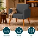 Ver imagem 4 de Kit 2 Poltronas Decorativa para Sala Recepção Manicure Consultório Suede