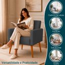 Ver imagem 5 de Kit 2 Poltronas Decorativa para Sala Recepção Manicure Consultório Suede