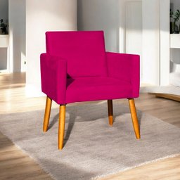 Poltrona Nina Decorativa para sala Recepção Manicure Consultório Suede - 1