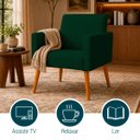 Ver imagem 5 de Poltrona Nina Decorativa para Sala Recepção Manicure Consultório Suede