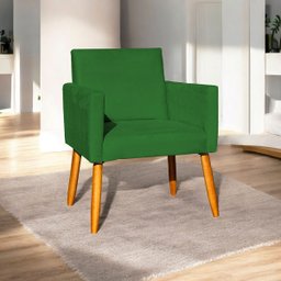 Poltrona Nina Decorativa para sala Recepção Manicure Consultório Suede - 1