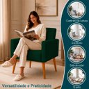 Ver imagem 6 de Poltrona Nina Decorativa para Sala Recepção Manicure Consultório Suede