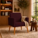 Ver imagem 1 de Poltrona Nina Decorativa para Sala Recepção Manicure Consultório Suede