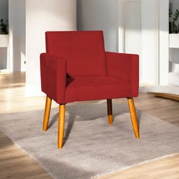 Poltrona Nina Decorativa para sala Recepção Manicure Consultório Suede - 1