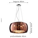 Ver imagem 6 de Pendente Soho 50cmx20cm Bella Iluminação