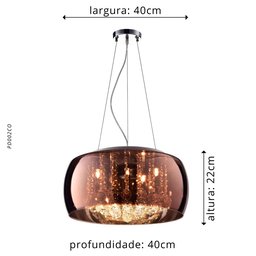 Pendente Soho 50cmx20cm Bella Iluminação - 6