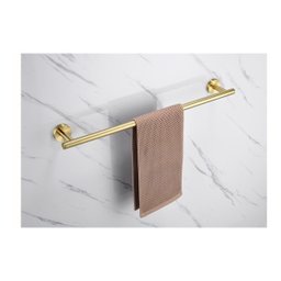 Kit Acessórios Para Banheiro Aço Inoxidável Dourado Escovado - 2