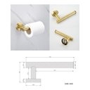 Ver imagem 6 de Kit Acessórios Para Banheiro Aço Inoxidável Dourado Escovado