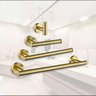 Kit Acessórios Para Banheiro Aço Inoxidável Dourado Escovado - 1