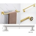 Ver mais imagens de Kit Acessórios Para Banheiro Aço Inoxidável Dourado Escovado