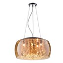 Ver imagem 1 de Lustre Pendente Plafon 40cmx20cm Bella Iluminação Âmbar Transparente