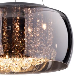 Lustre Pendente Plafon 40cmx20cm Bella Iluminação Cromado Transparente  - 3