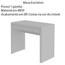 Ver imagem 3 de Mesa para Escritório Home Office Me4107 Mdp Branco - Gran Belo