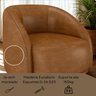 Poltrona Eva 87cm Giratoria Elegante Corino Caramelo Premiun para Sala Luxo - 5