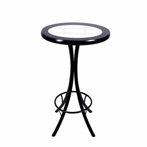 Mesa Bistrô Azulejo Branco - Preto