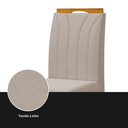 Ver imagem 5 de Conjunto 2 Cadeiras Blend Modernas Estofadas Linho com Pés em Madeira - Linho Bege