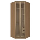 Ver imagem 1 de Closet Modulado 2 Portas e Gavetas com Vidro 245cm Setiba Plus Carvalho/vd Reflex