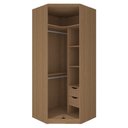 Ver imagem 2 de Closet Modulado 2 Portas e Gavetas com Vidro 245cm Setiba Plus Carvalho/vd Reflex