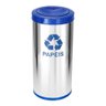 Lixeira Em Aço Inox Com Tampa Meia Esfera Pintada 22 Litros:Azul - 1