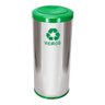 Lixeira Em Aço Inox Com Tampa Meia Esfera 50 Litros:Verde - 1