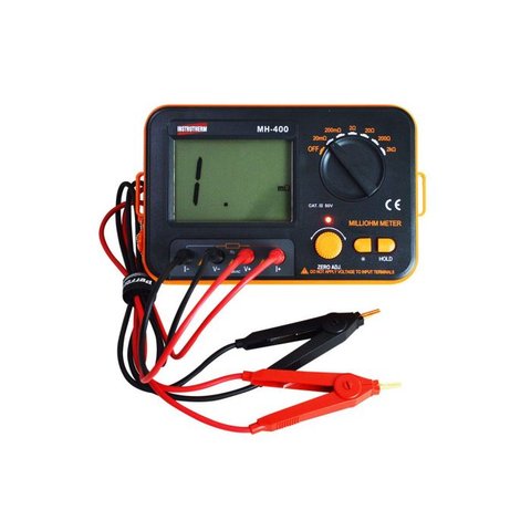 Miliohmmímetro Digital Resistência 3½ Dígitos Escala 20 A 2Kohm Mh-400 Portátil