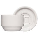 Ver imagem 1 de Xícara de Porcelana Chá Café 210ml com Pires Bar Hotel Germer Branca Restaurante