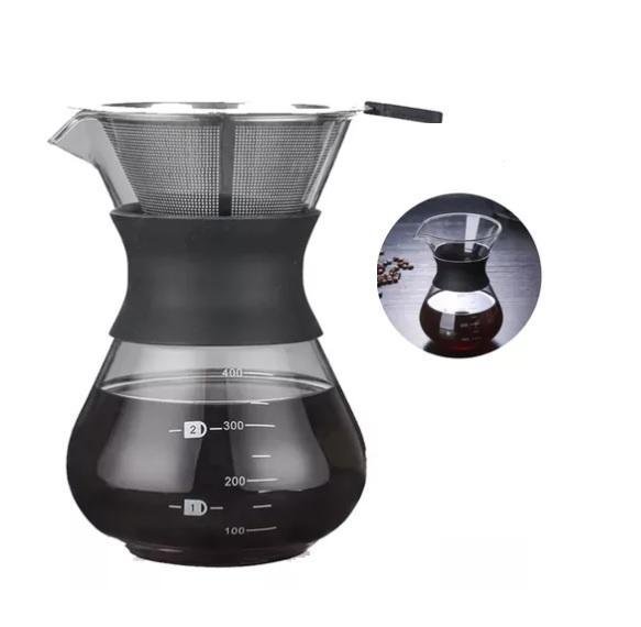 Cafeteira de Vidro com Coador 400ml Unyhome