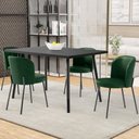 Ver imagem 2 de Kit 5 Cadeiras Sala de Jantar Estofada Gavi L02 Couríssimo Verde Musgo - Lyam Decor