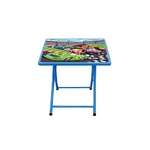 Mesa Fantasia Dobrável Aço - Azul/carros
